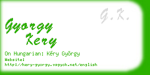 gyorgy kery business card